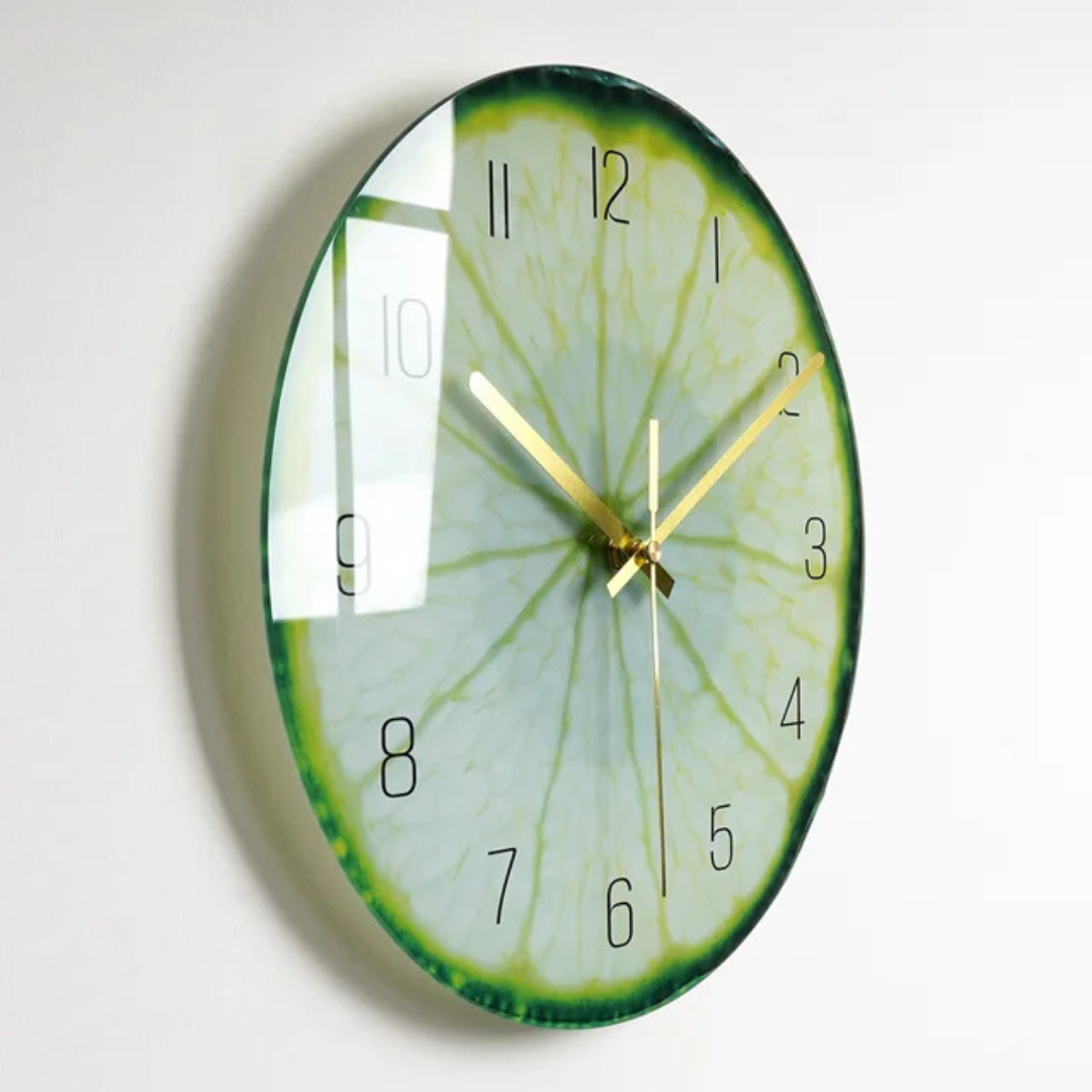 Modern Glass Wall Clock Decorative Timepiece