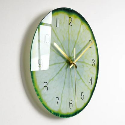 Modern Glass Wall Clock Decorative Timepiece