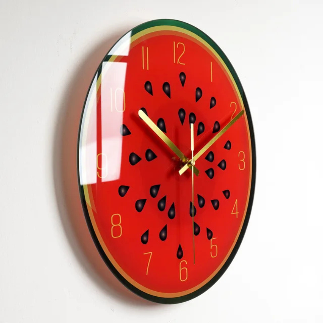 Modern Glass Wall Clock Decorative Timepiece