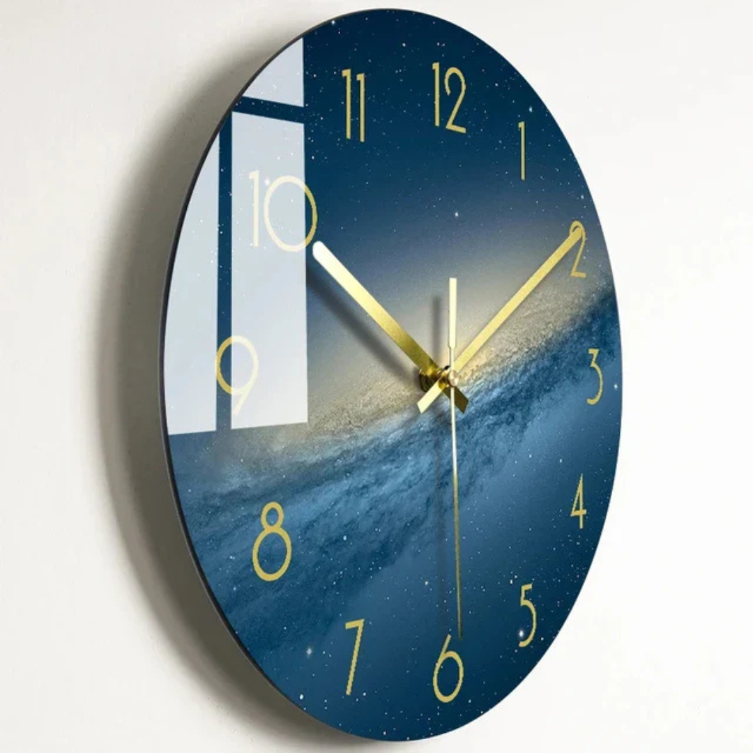 Modern Glass Wall Clock Decorative Timepiece