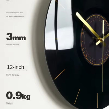 Modern Glass Wall Clock Decorative Timepiece