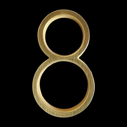 Modern Gold House Number Metal Address Sign