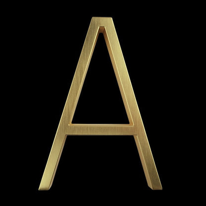 Modern Gold House Number Metal Address Sign