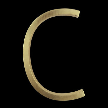 Modern Gold House Number Metal Address Sign