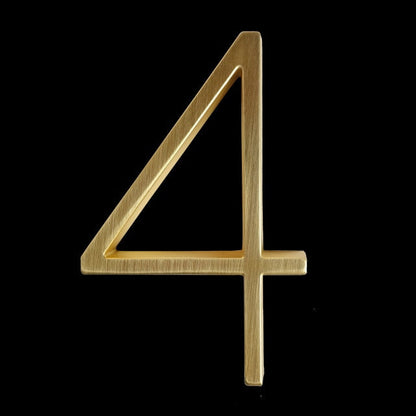 Modern Gold House Number Metal Address Sign