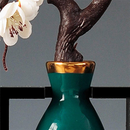 Modern Hollow Decorative Vase Gold Trim
