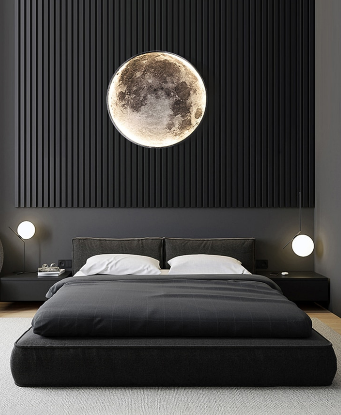 Modern LED Moon Wall Lamp