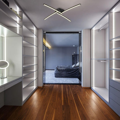 Modern Linear 4 Head LED Ceiling Light