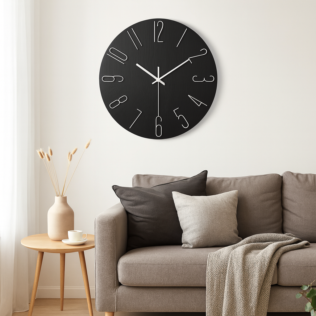 Modern Silent Quartz Wall Clock Minimalist Home Decor