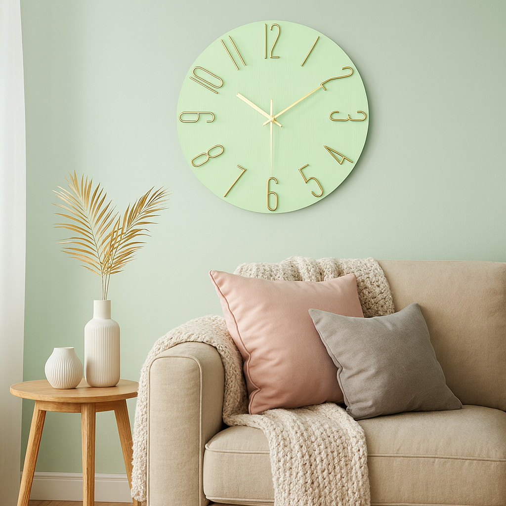 Modern Silent Quartz Wall Clock Minimalist Home Decor