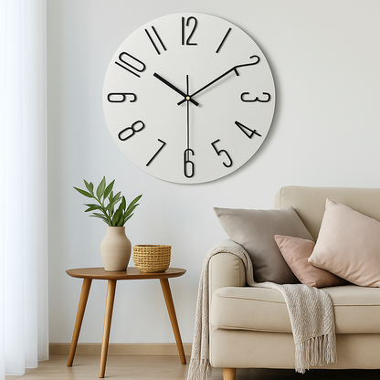 Modern Silent Quartz Wall Clock Minimalist Home Decor