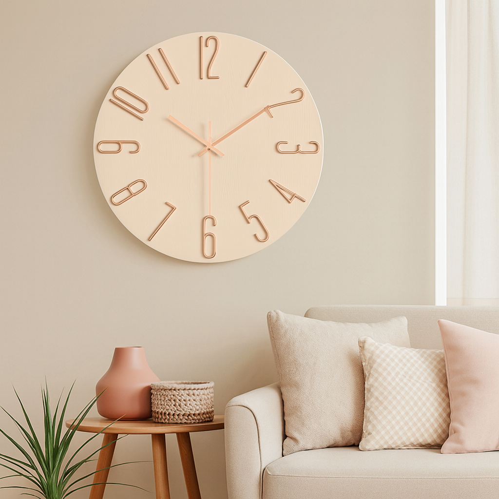 Modern Silent Quartz Wall Clock Minimalist Home Decor