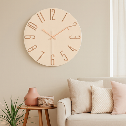 Modern Silent Quartz Wall Clock Minimalist Home Decor