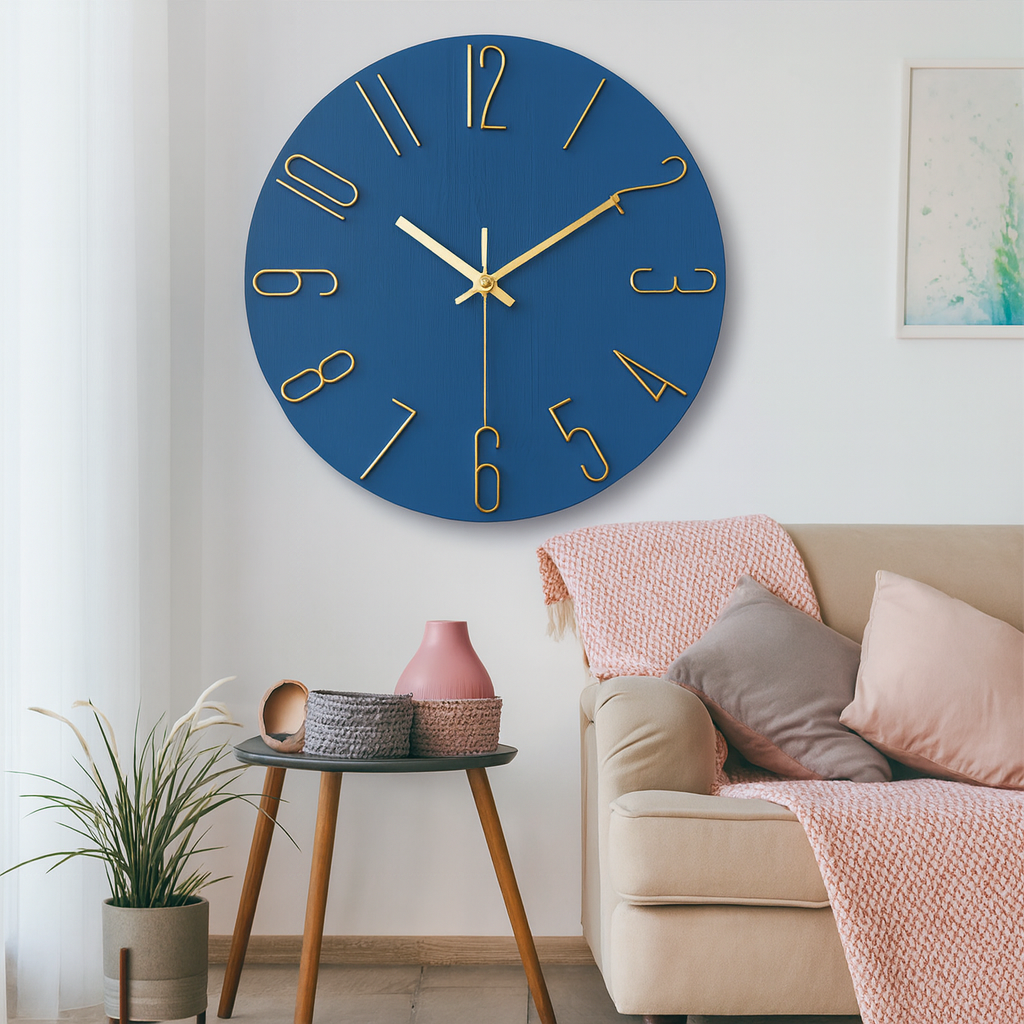 Modern Silent Quartz Wall Clock Minimalist Home Decor