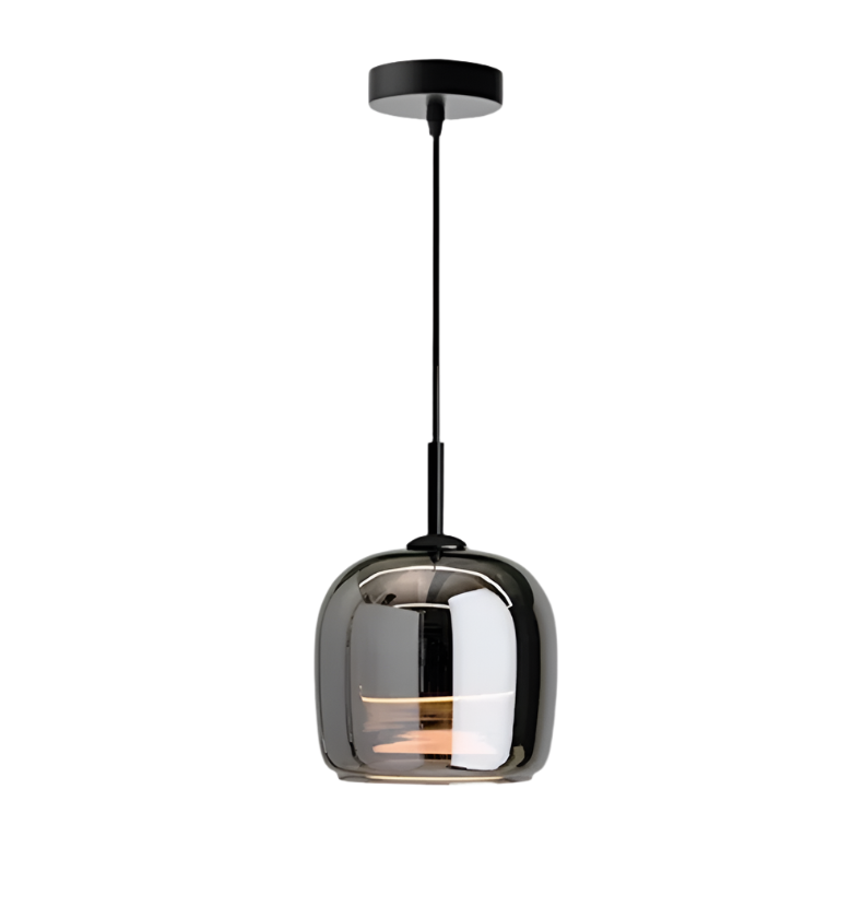 Modern Smoky Glass Pendant Ceiling Light for Kitchen Island Dining Room