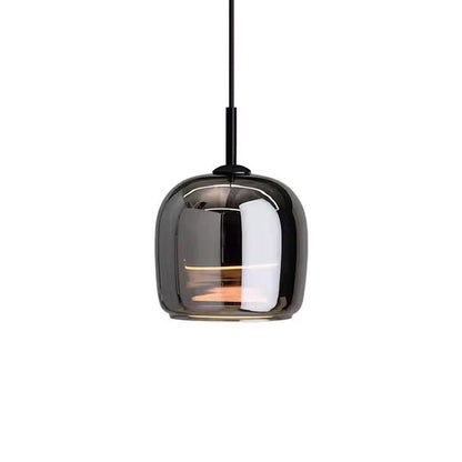 Modern Smoky Glass Pendant Ceiling Light for Kitchen Island Dining Room