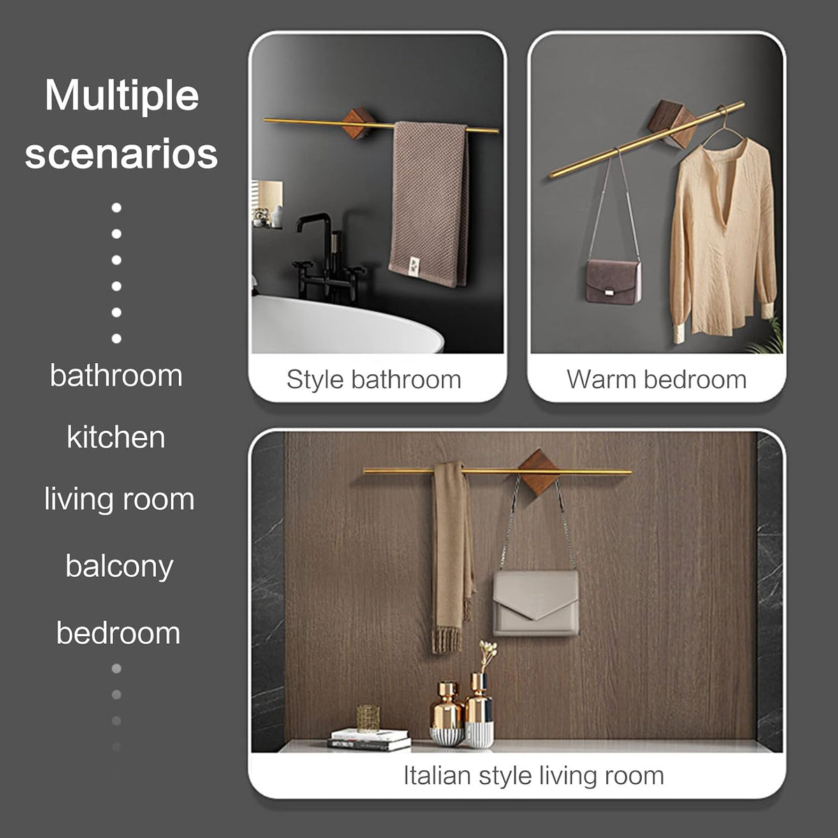 Modern Stainless Steel Wall Mounted Towel Holder