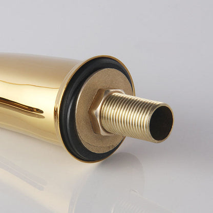 Modern Widespread Bathroom Faucet Double Handle Brass