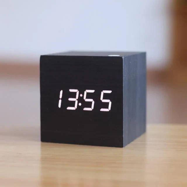 Modern Wooden Digital LED Alarm Clock