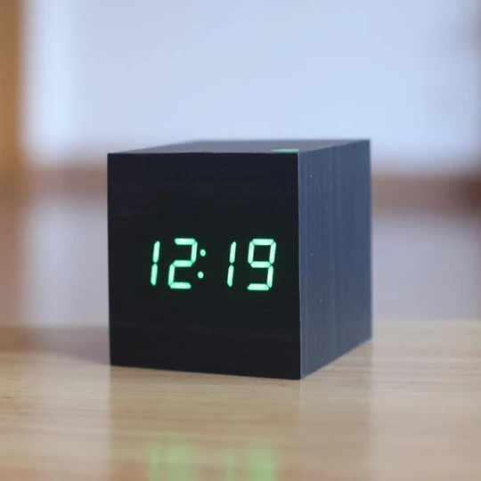 Modern Wooden Digital LED Alarm Clock