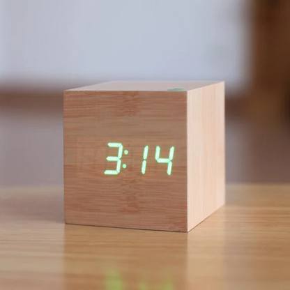 Modern Wooden Digital LED Alarm Clock