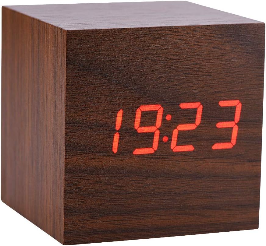 Modern Wooden Digital LED Alarm Clock