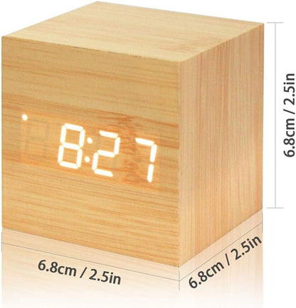 Modern Wooden Digital LED Alarm Clock