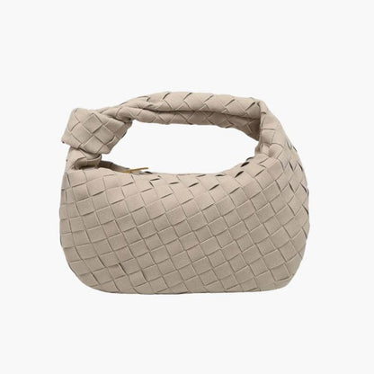 Molizon – Women's Mini Suede Shoulder Bag with Woven Knot Design