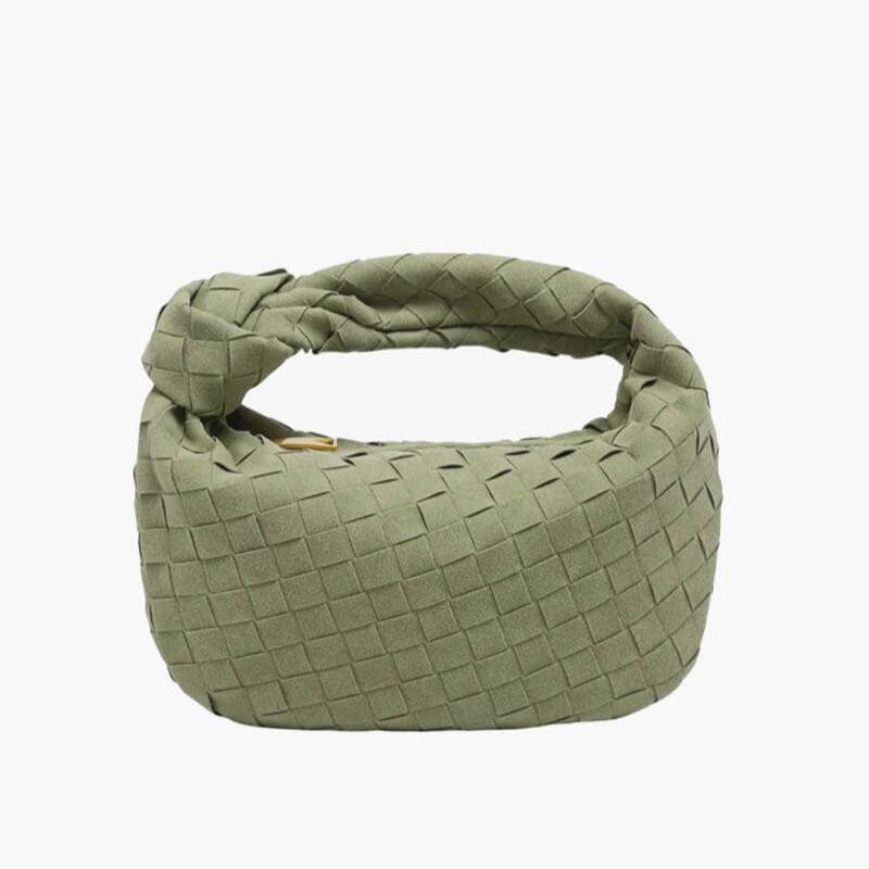 Molizon – Women's Mini Suede Shoulder Bag with Woven Knot Design
