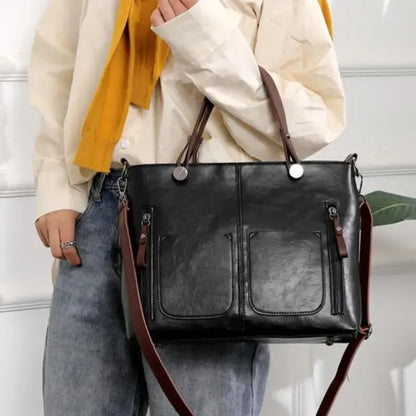 Molizon – Women's Vintage PU Leather Shoulder Bag with Adjustable Crossbody Strap