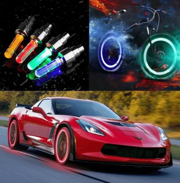 Motion Activated LED Valve Lights for Bicycles and Motorcycles