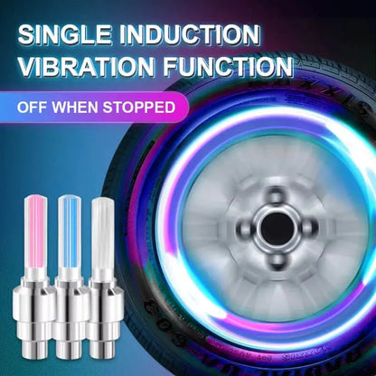 Motion Activated LED Valve Lights for Bicycles and Motorcycles