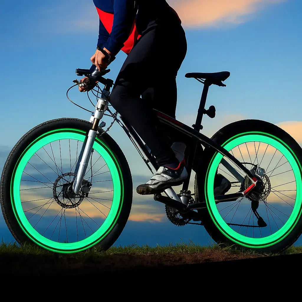 Motion Activated LED Valve Lights for Bicycles and Motorcycles