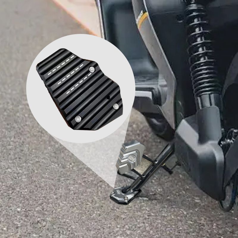 Motorcycle Kickstand Extension Pad Aluminum Side Stand Plate
