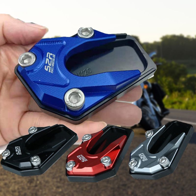 Motorcycle Kickstand Extension Pad Aluminum Side Stand Plate