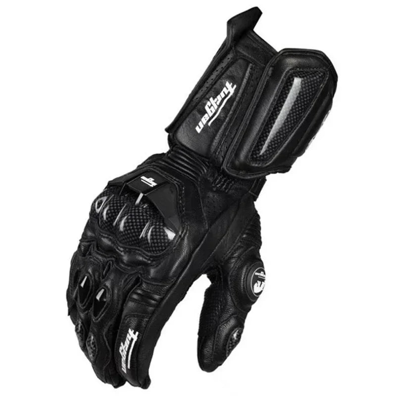 Motorcycle Riding Gloves Genuine Leather Carbon Knuckle Touchscreen