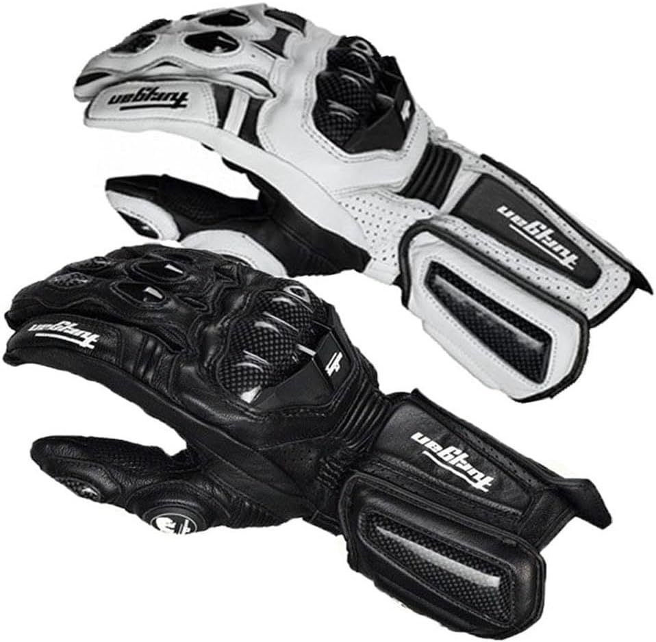 Motorcycle Riding Gloves Genuine Leather Carbon Knuckle Touchscreen