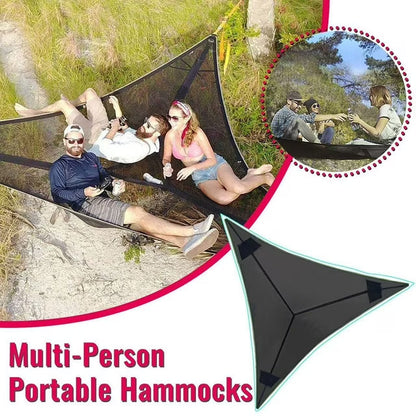 Multi Person Camping Hammock with Three Point Anchor Support