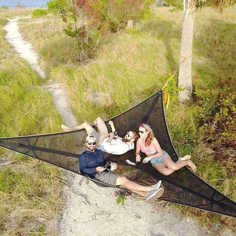Multi Person Camping Hammock with Three Point Anchor Support