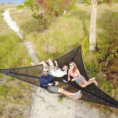 Multi Person Camping Hammock with Three Point Anchor Support
