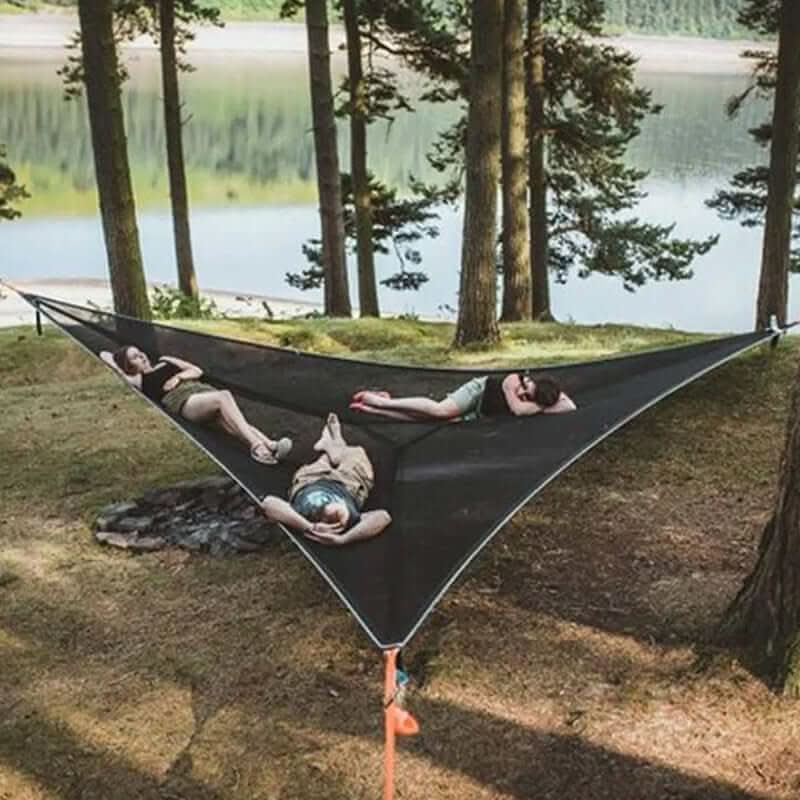 Multi Person Camping Hammock with Three Point Anchor Support
