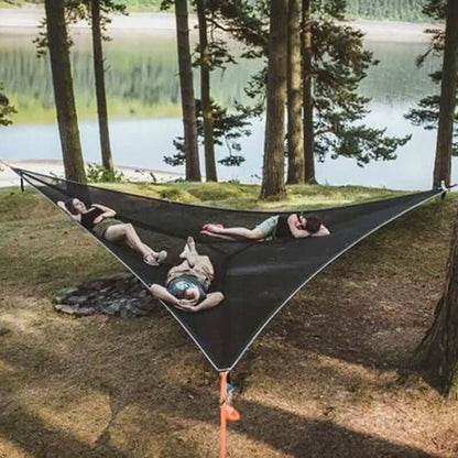 Multi Person Camping Hammock with Three Point Anchor Support