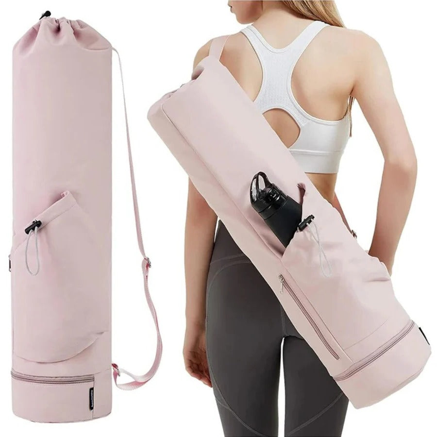 Multi Pocket Yoga Mat Carrier Bag with Wet Storage Compartment