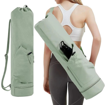 Multi Pocket Yoga Mat Carrier Bag with Wet Storage Compartment