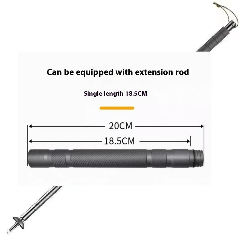 Multifunctional Foldable Hiking Stick Aluminum Alloy Trekking Pole