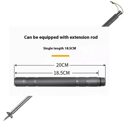Multifunctional Foldable Hiking Stick Aluminum Alloy Trekking Pole