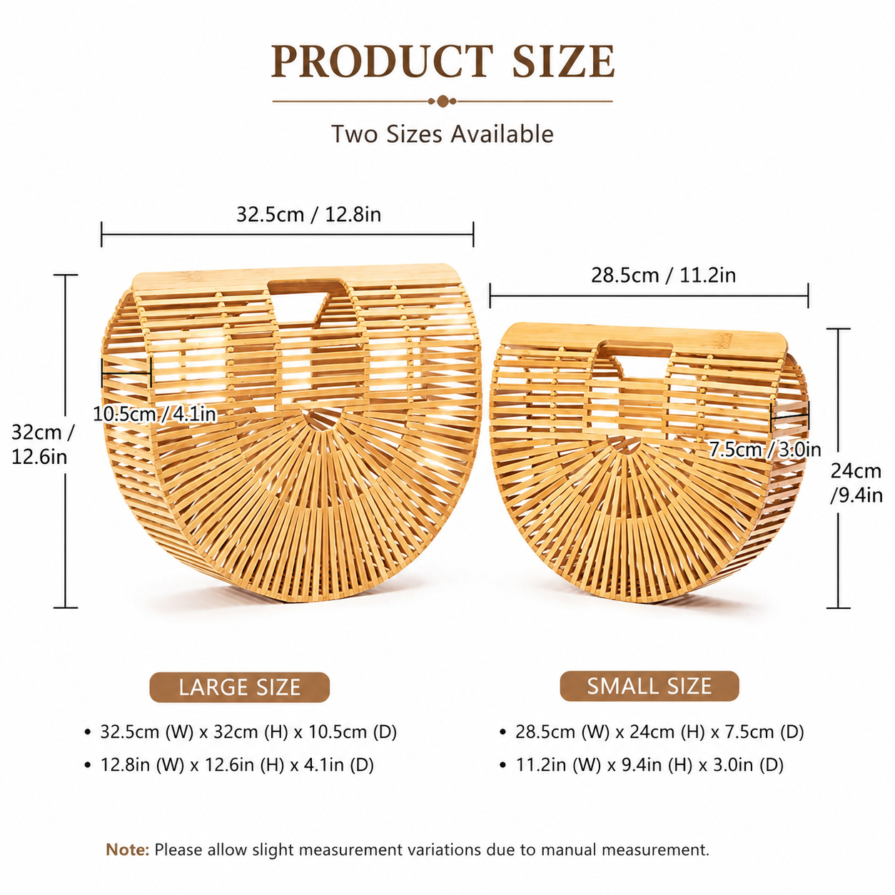 Natural Bamboo Woven Women's Handbag