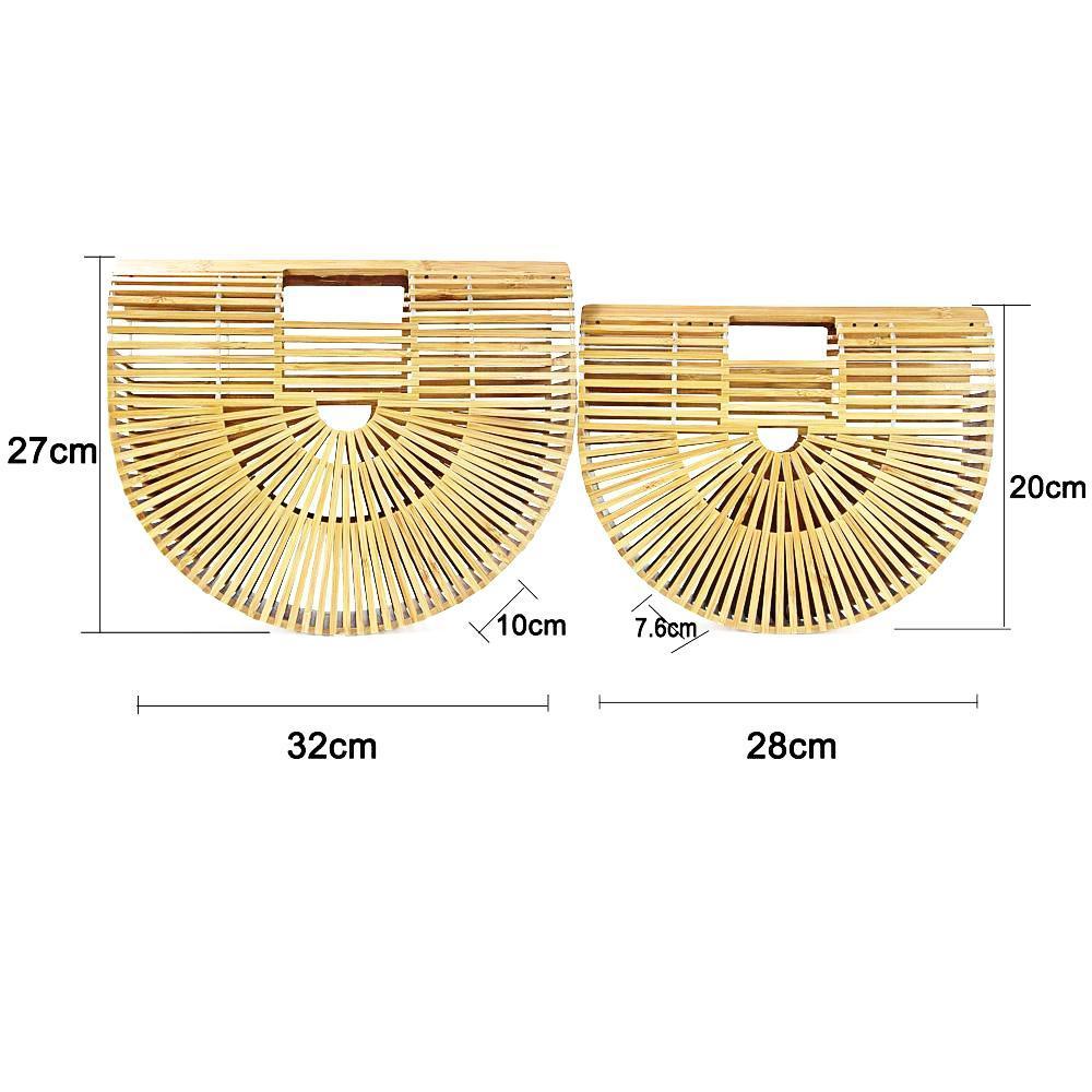 Natural Bamboo Woven Women's Handbag