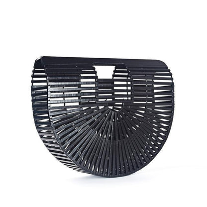 Natural Bamboo Woven Women's Handbag