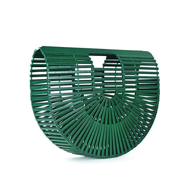 Natural Bamboo Woven Women's Handbag